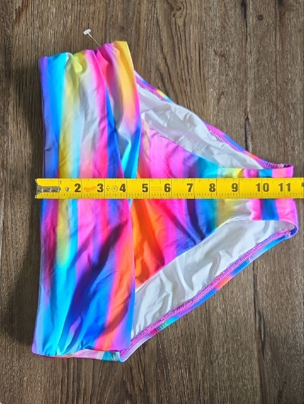 Nwot La Blanca Rainbow Foldover Bikini Bottoms - Multicolor Size 8 - Picture 3 of 6